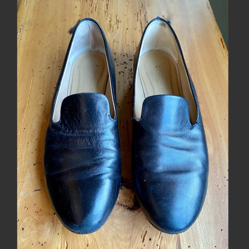 Sofie D'Hoore Made in Italy Black Flat Loafers Sz. 39.5 - vero cuoio vibram sole